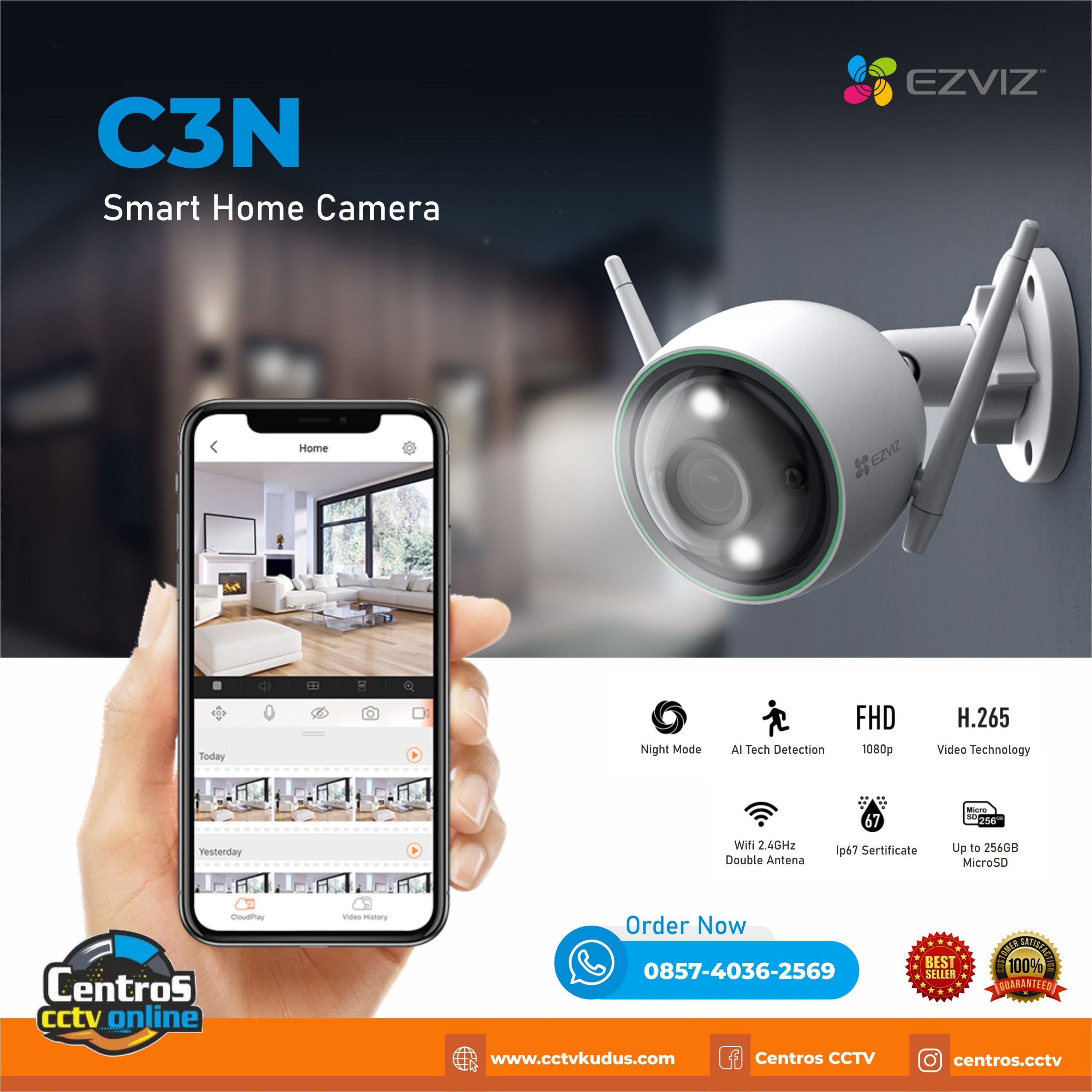 CCTV IP Camera Outdoor Ezviz C3N