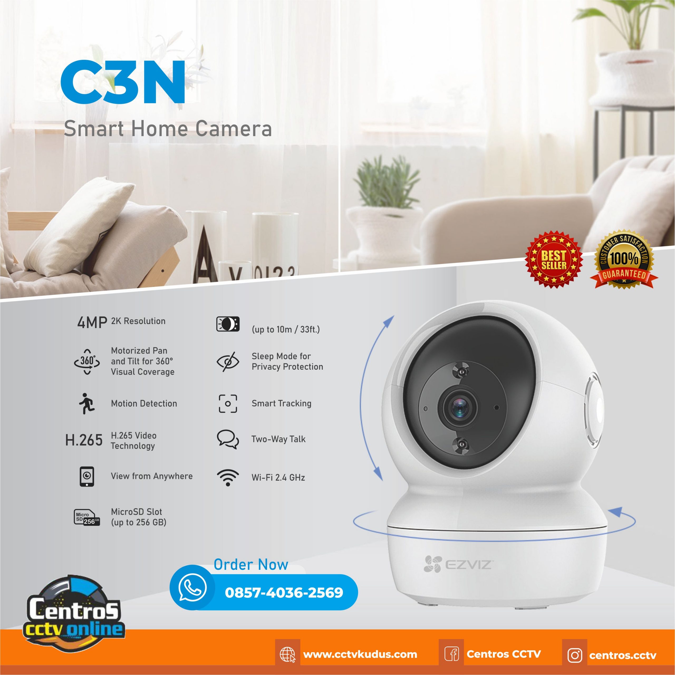 CCTV Online IP Camera Ezviz C6N